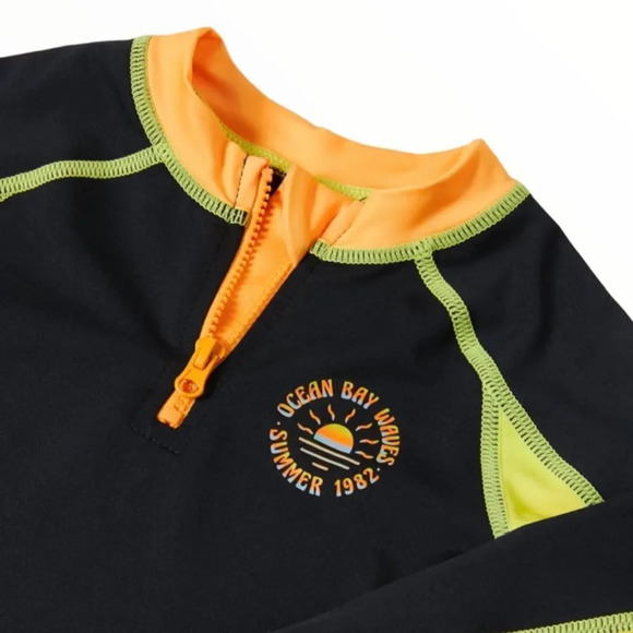 ZARA Kids |  “OCEAN BAY WAVES” TIE DYE RASH GUARD - Picture 3 of 3